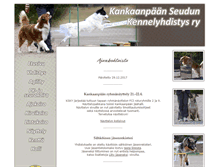 Tablet Screenshot of kankaanpaanseudunkennelyhdistys.fi